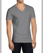 Men's Short Sleeve Black and Gray V-Neck T-Shirts, 2XL, 4 Pack Black and grey