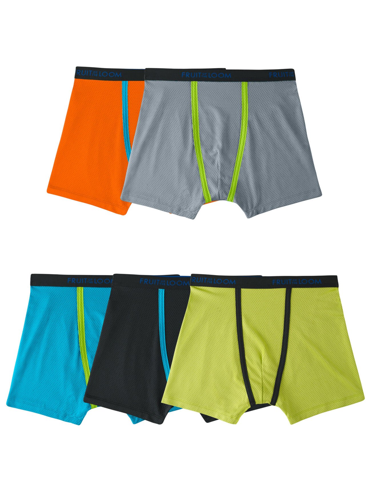 Boys' Breathable Micro-Mesh Boxer Brief, 5 Pack