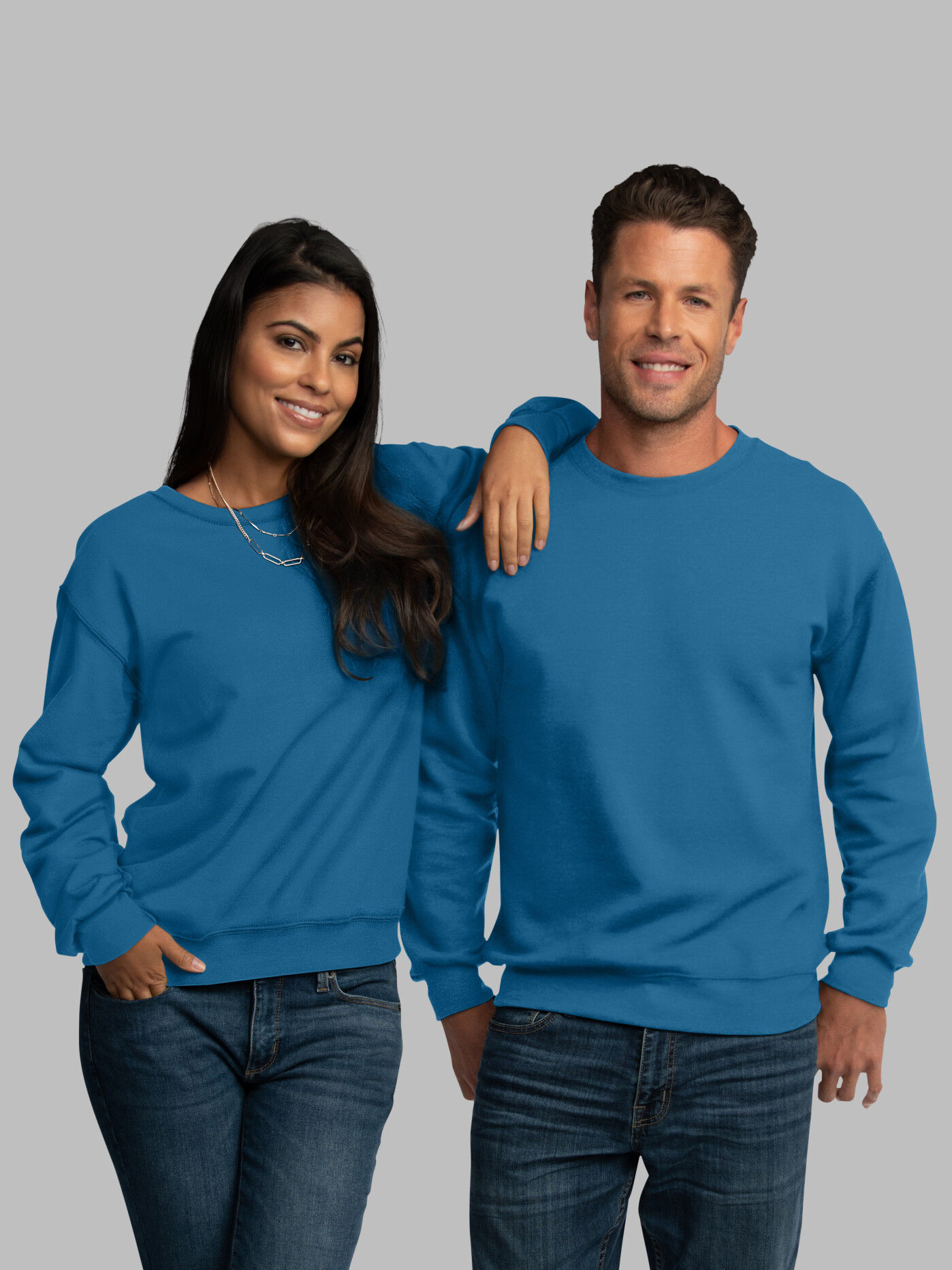 Men s EverSoft Fleece Crew Sweatshirt Fruit of the Loom
