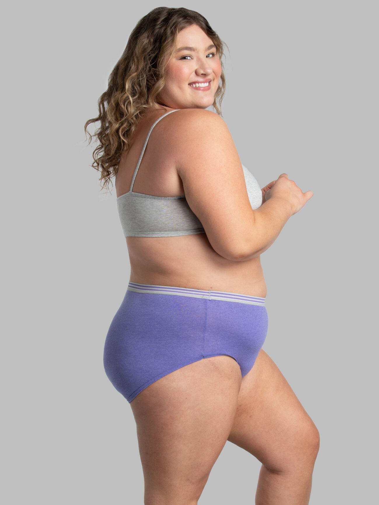 Fit for Me by Fruit of the Loom Women's Plus Size Flexible Fit Brief  Underwear, 6 Pack