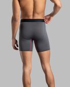 Men's 360 Stretch Cooling Channels Boxer Briefs, Black and Gray 6 Pack Black and Gray