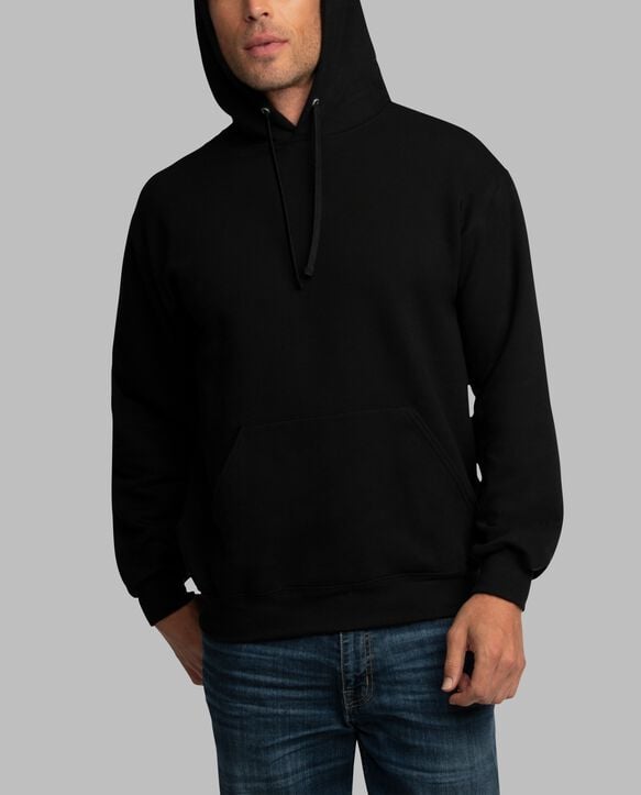 Men's Eversoft® Fleece Pullover Hoodie Sweatshirt, Extended Sizes Black