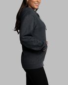 Eversoft® Fleece Full Zip Hoodie Sweatshirt, Extended Sizes, 1 Pack Black Heather