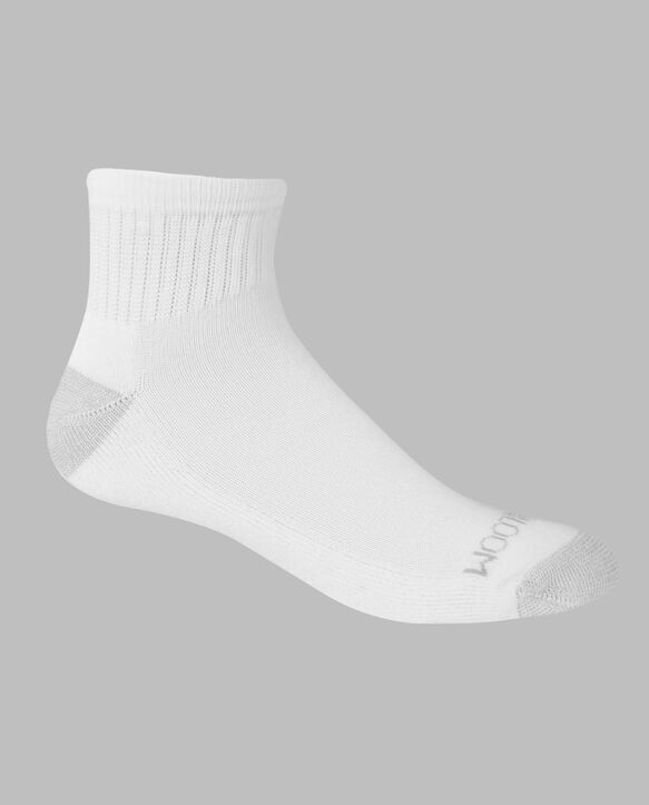 Men's Dual Defense®Ankle Socks , 12 Pack, Size 6-12 WHITE/GREY