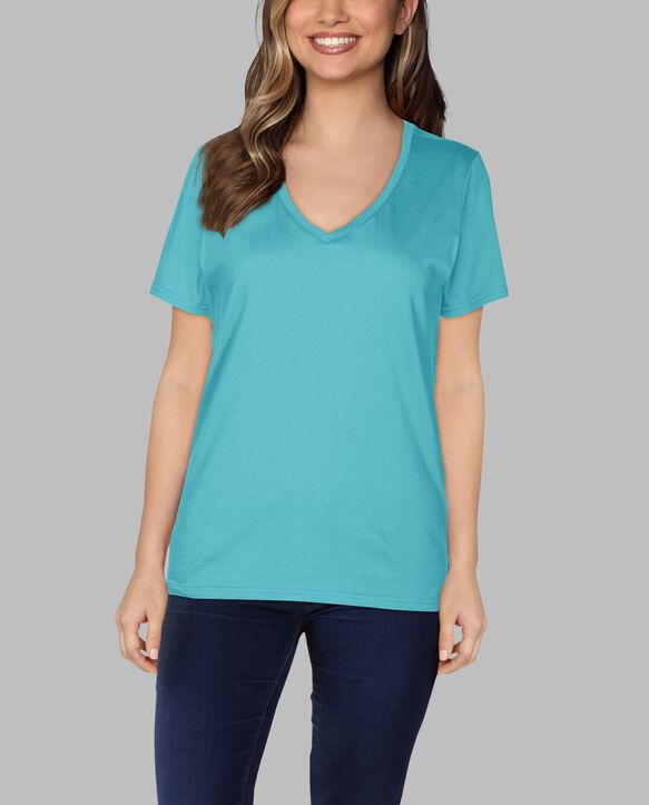 Women's Crafted Comfort Artisan Tee™ V-Neck T-Shirt Seabreeze