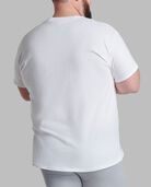 Big Men's Premium Breathable Cotton Mesh Crew T-Shirt, White 3 Pack WHITE ICE