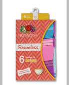 Girls' Seamless Classic Briefs, Assorted 6 Pack ROT. 2