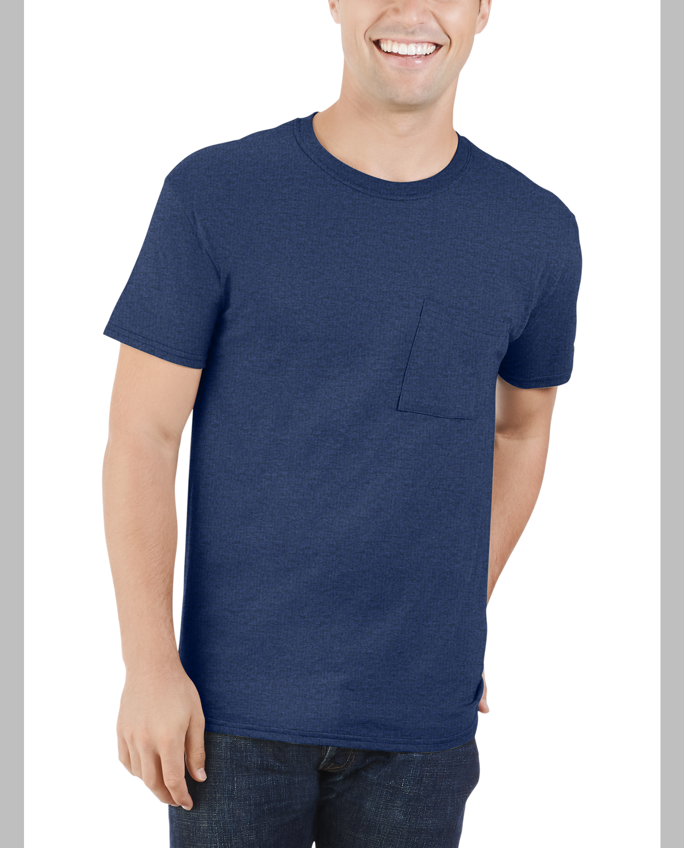 Pocket t-shirt men's US Navy design front pocket tee for men dark gray shirt
