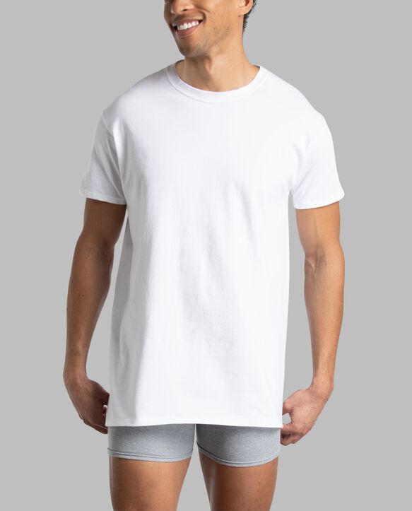 Men's CoolZone® Crew Undershirts, White 6 Pack White