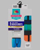Boys' Breathable Micro-Mesh Boxer Briefs, Assorted 5 Pack Assorted 4