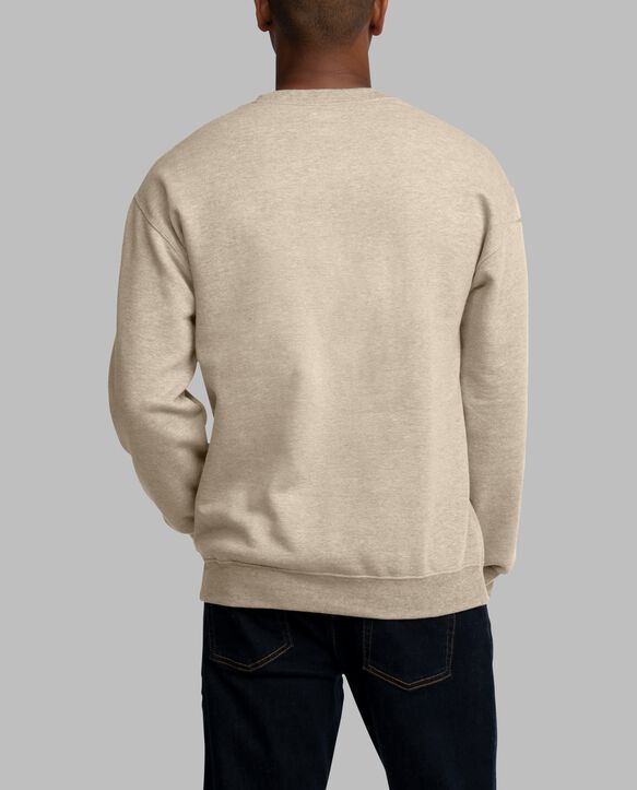 Eversoft® Fleece Crew Sweatshirt, Extended Sizes Khaki Heather