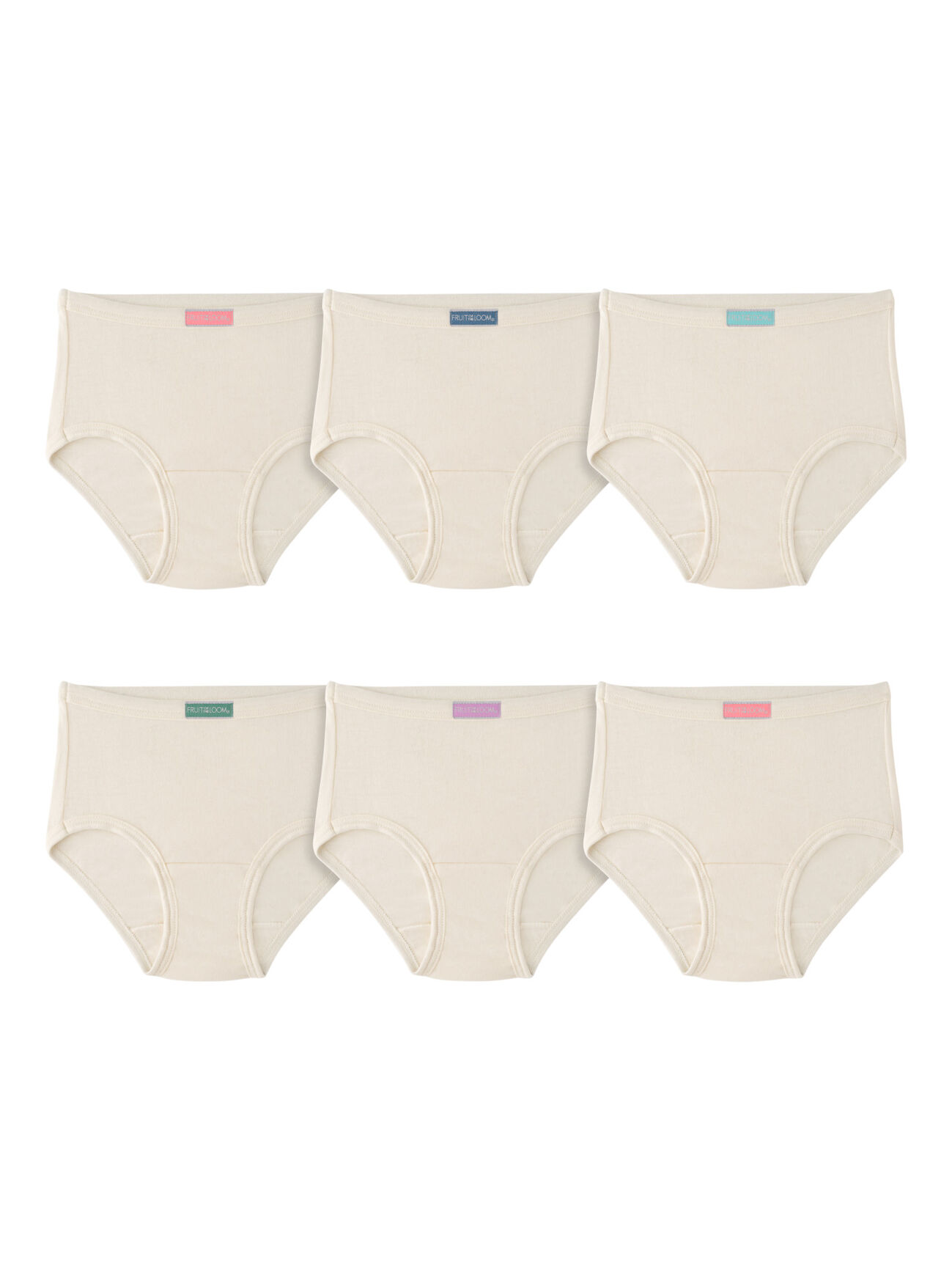 6-Pack Little Girls' 100% Pure Cotton Underwear Toddler Baby Soft
