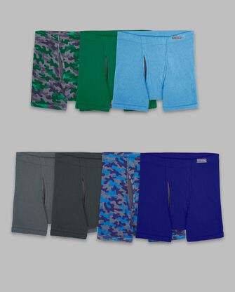 Boys' Eversoft® CoolZone® Boxer Briefs, Assorted Print and Solid 7 Pack 