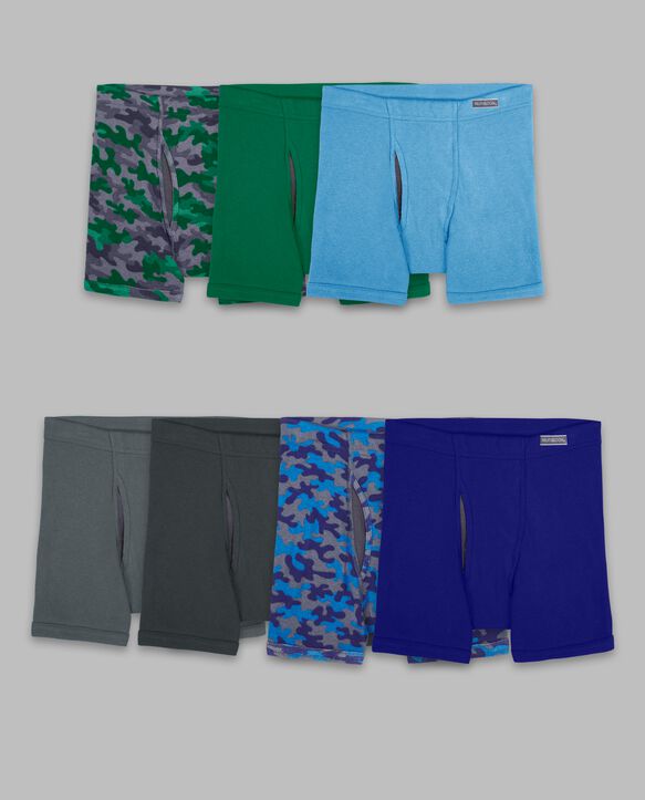 Boys' Eversoft® CoolZone® Boxer Briefs, Assorted Print and Solid 7 Pack Assorted