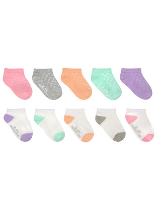 Baby Girls' Beyondsoft® Breathable Socks, Heart 10 Pack 