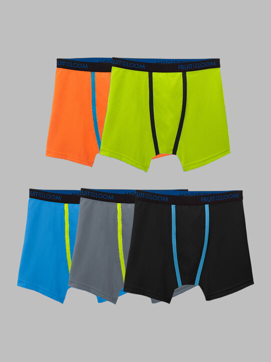 Fruit of the Loom Boys' Breathable Micro-Mesh Boxer Briefs