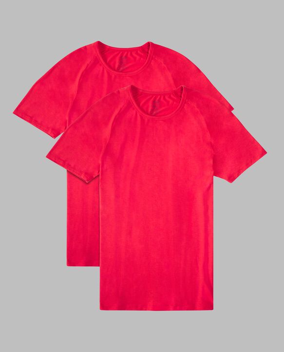 Big Men's EverLight™ Short Sleeve Raglan T-Shirt, 2XL, 2 Pack True Red