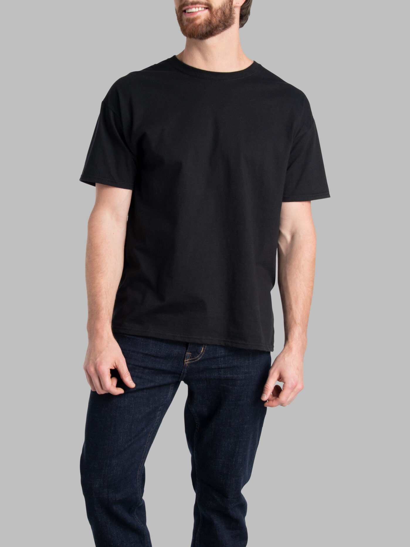 Men sEversoft Short Sleeve Crew T Shirt Extended Sizes 2 Pack