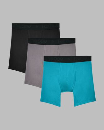 Men's Breathable Micro-Mesh Boxer Briefs, Assorted 3 Pack 
