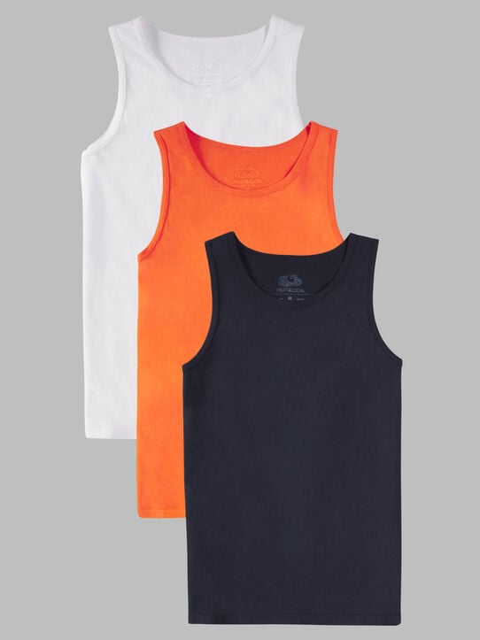 Boys' Supersoft Tank Tops, 3 Pack Royal Asst.