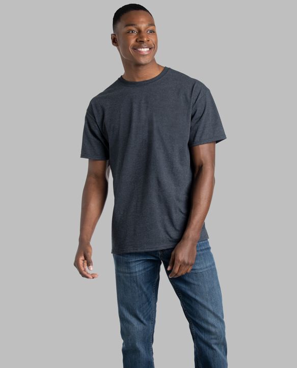Men’s Eversoft® Short Sleeve Crew T-Shirt, 2 Pack BLACK HEATHER
