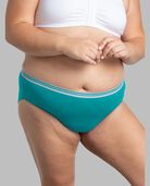 Women's Plus Fit for Me® Heather Cotton Hi-Cut Panty, Assorted 6+2 Bonus Pack ASSORTED