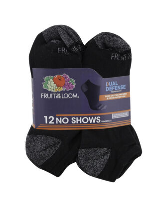 Men's Dual Defense®No Show Socks, 12 Pack, Size 6-12 
