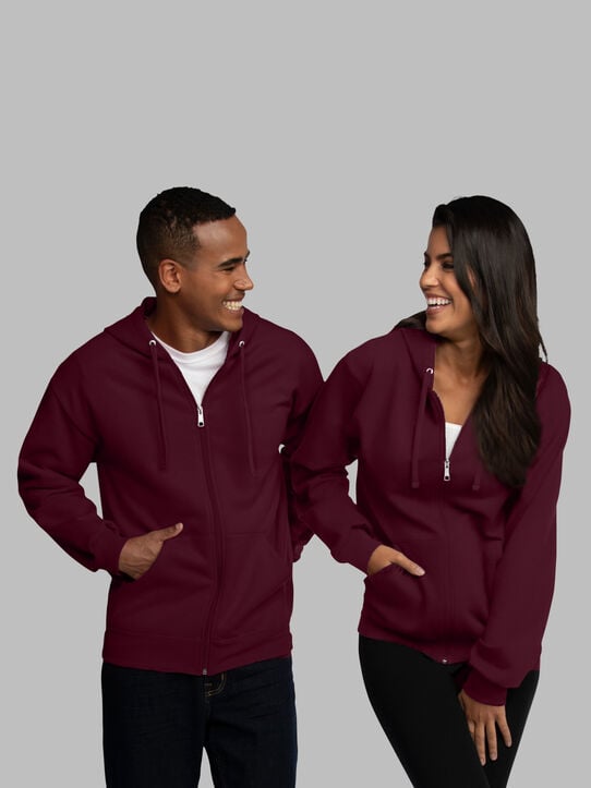 EverSoft®  Fleece Full Zip Hoodie Sweatshirt, Extended Sizes Maroon
