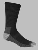Men's Workgear™ Crew Sock, 6 Pack, Size 6-12 BLACK