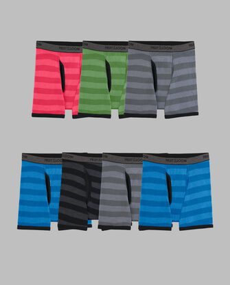 Boys' Eversoft® CoolZone® Boxer Briefs, Assorted Stripe 7 Pack 