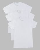 Men's Breathable Cotton Crew T-Shirt, White 3 Pack WHITE ICE