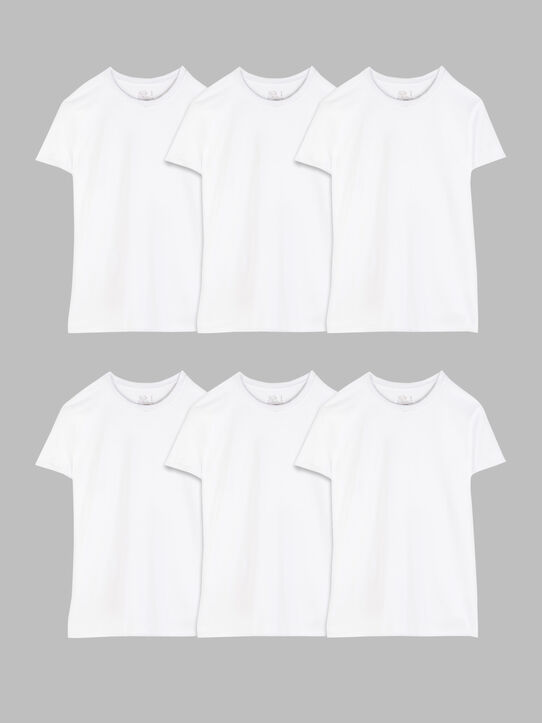 Big Men's White Crew T-Shirts, 6 Pack | Fruit of the Loom