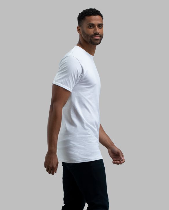BVD® Men's Short Sleeve Cotton Crew T-Shirt, White 5 Pack White