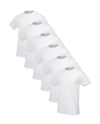 Fruit of the Loom Big Men's Premium Classic White Crew T-Shirts, 6 Pack 