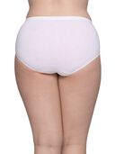 Women's Plus Fit For Me Cotton White Brief Underwear, 10 pack WHITE