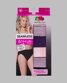 Women's 360 Stretch Seamless Hi-Cut Panty, Assorted 6 Pack Assorted