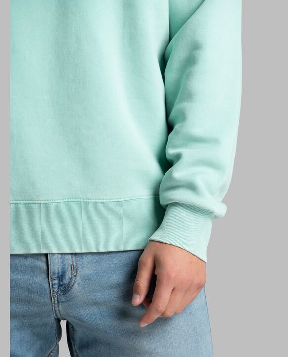 Fruit of the Loom Garment Dyed Crew Sweatshirt Cascade Green