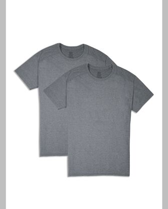 Men's Short Sleeve Crew CoolZone® T-Shirt, White 2 Pack Cold Metal Gray