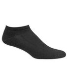 Men's Big and Tall Breathable Cotton No Show Socks, 6 Pack, Size 12-16 BLACK