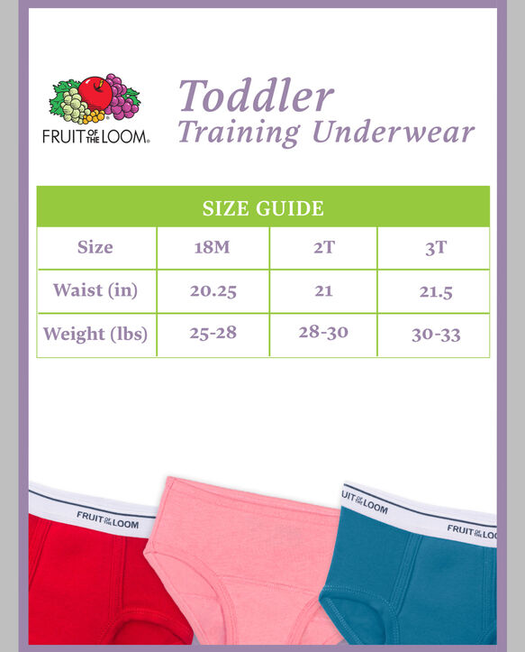 Toddler Girls' Training Pant, 6 Pack Assorted