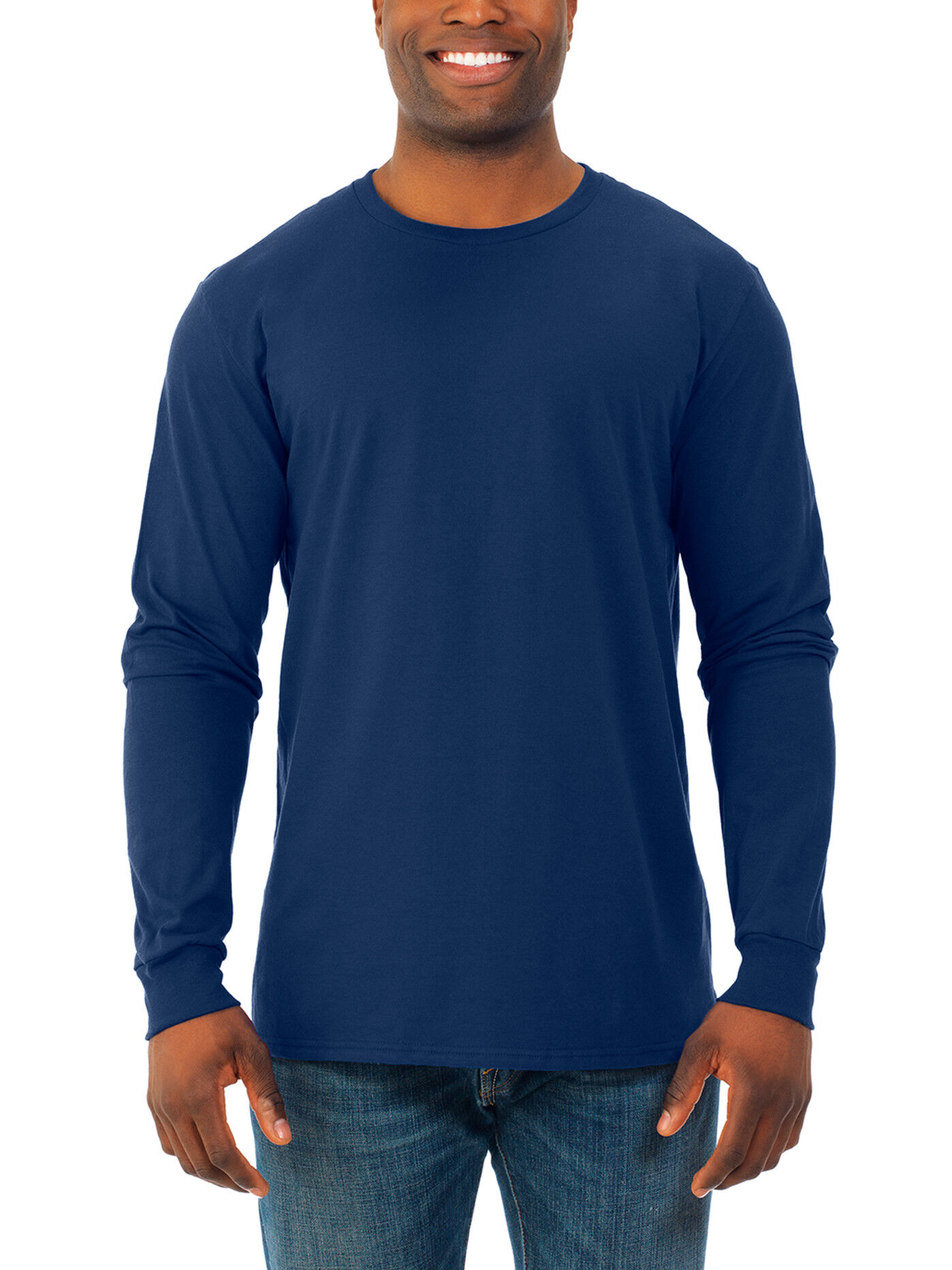 Soft Long Sleeve Crew Neck T-Shirt, 2 Pack