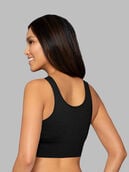 Women's 360 Stretch Seamless Longline Sports Bra, Assorted 3 Pack Black/White/Grey Heather