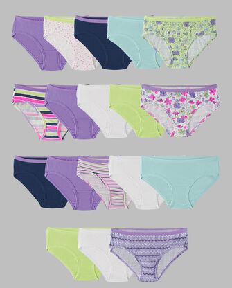 Girls' Eversoft® Hipster Underwear, Assorted 14+4 Bonus Pack 