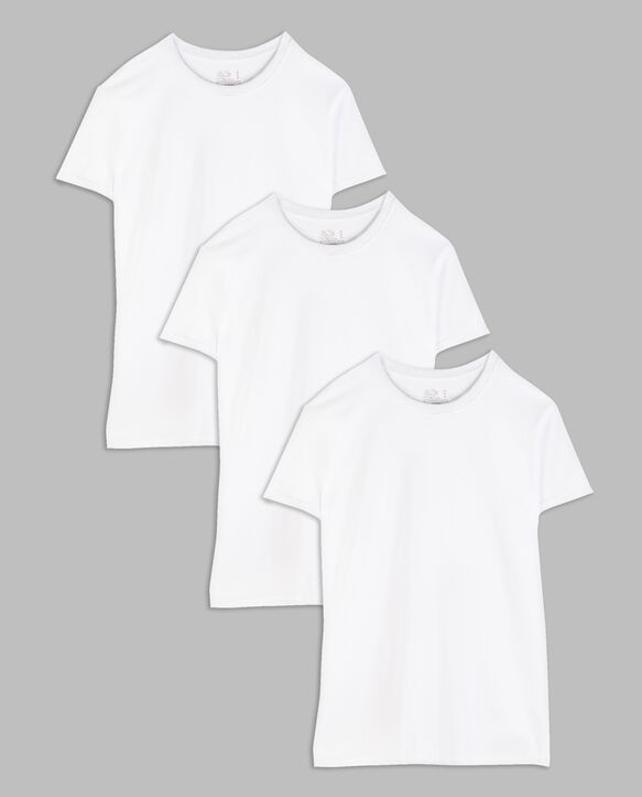 Big Men's Short Sleeve Crew T-Shirt, White 3 Pack White