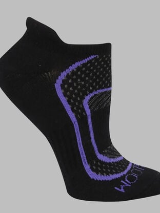 Women's CoolZone® No Show Tab Socks Black Assorted, 6 Pack, Size 8-12 