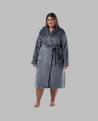 Women's Plus Sized Fleece Robe MONUMENT