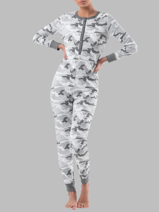 Women's Waffle Unionsuit SPRING FOG CAMO