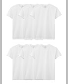 Men's Short Sleeve White Crew T-Shirt Extended Sizes, 6 Pack WHITE