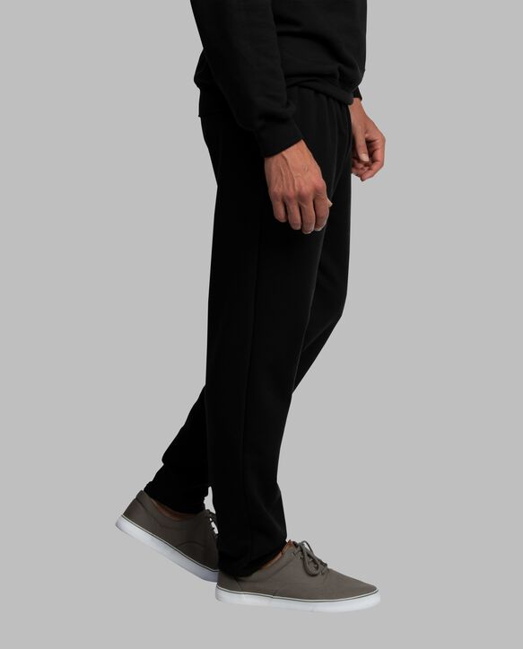 Men's Eversoft® Fleece Open Bottom Sweatpants Rich Black