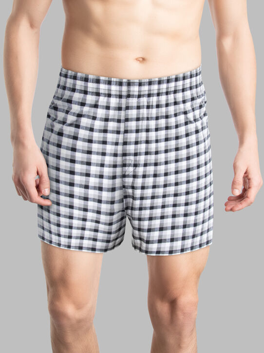 Men's Cotton Stretch Woven Boxer, Assorted 6 Pack Assorted